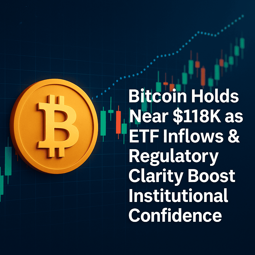 Bitcoin Steady Near $118.6K as U.S. Policy Clarity Fuels Institutional Demand