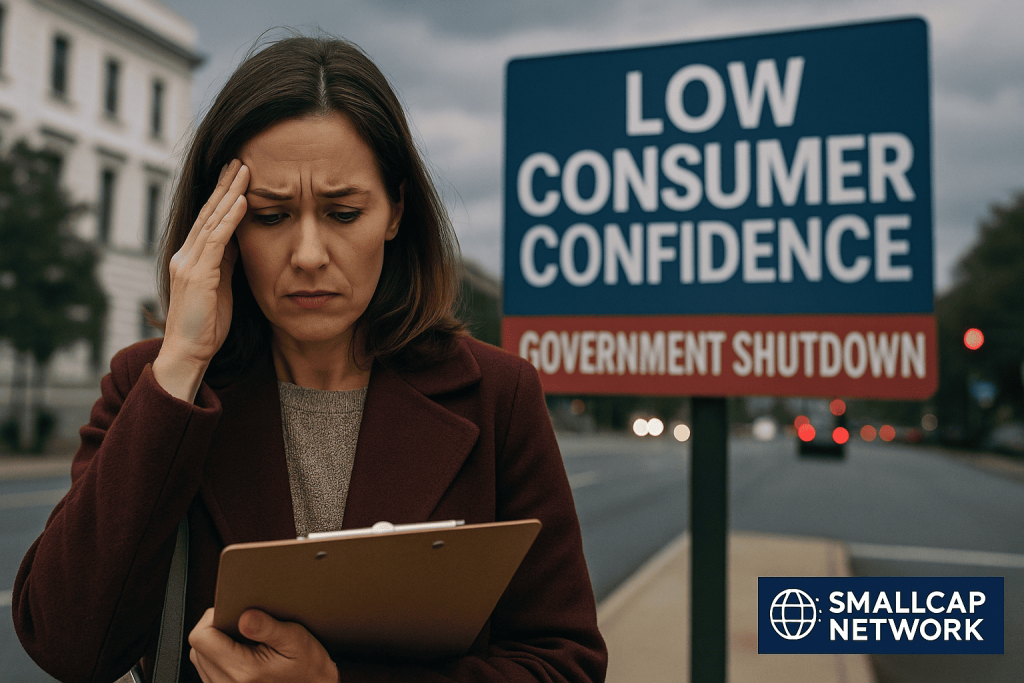 Consumer confidence low today on government shutdown talks.