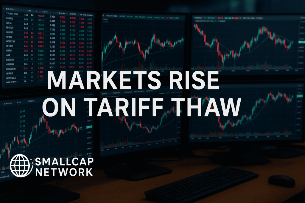 Stocks are rebounding sharply as easing U.S.–China trade tensions lift sentiment across North America